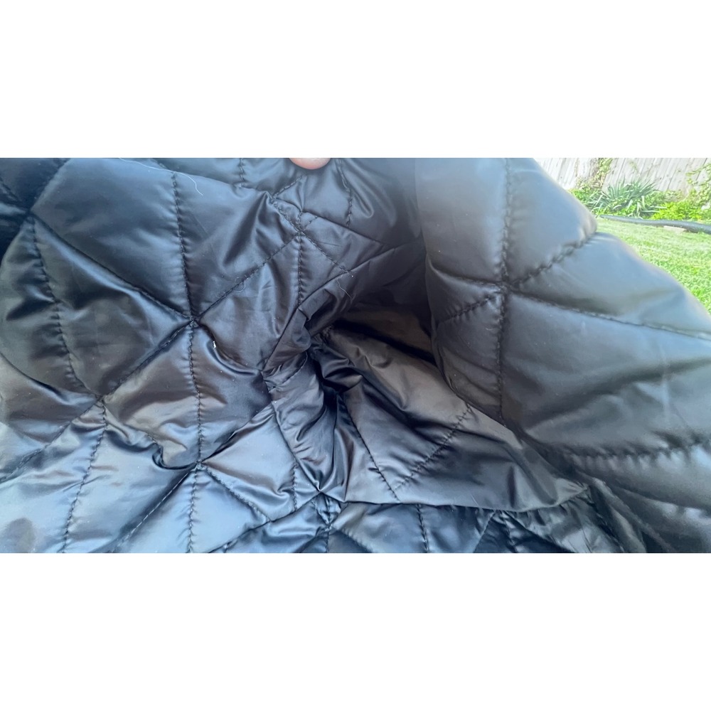 Eddie Bauer WeatherEdge Black Quilted Hooded Parka Jacket Womens Medium - Picture 8 of 16